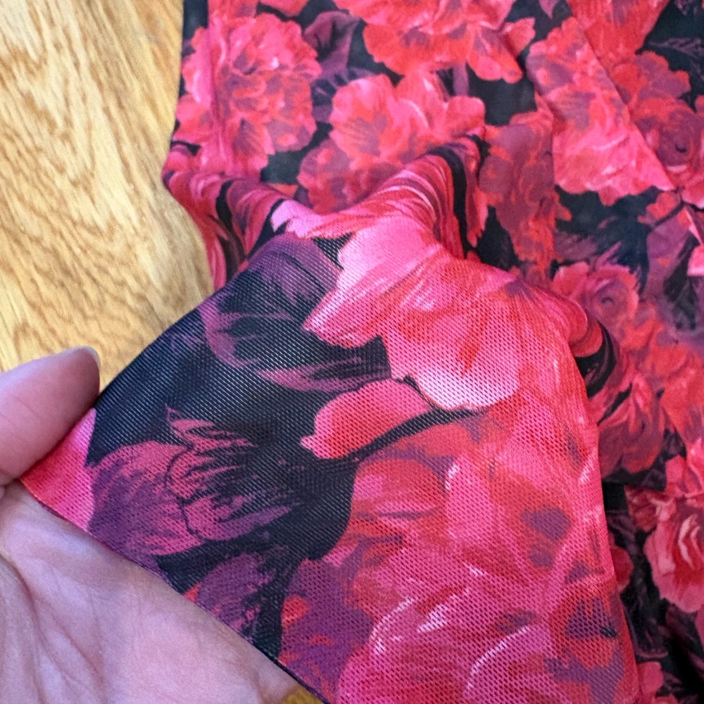 JLUXLABEL One-Shoulder Villa Rosa Floral Maxi Dress (Size XL) - Picture 7 of 7